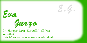 eva gurzo business card